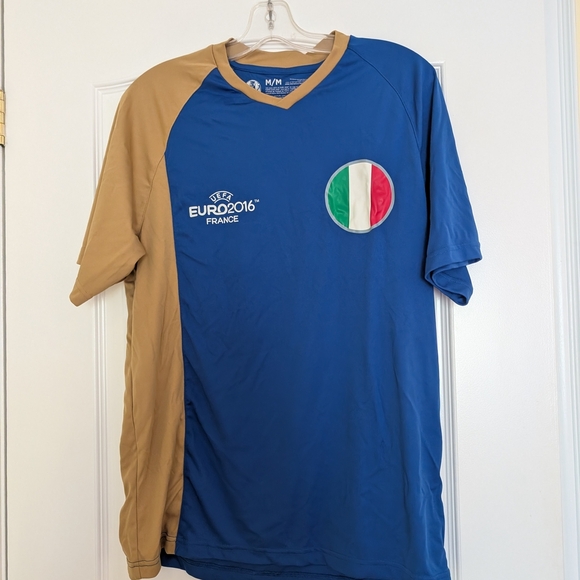 Blue and Tan Euro 2016 Men's Shirt - Picture 1 of 4